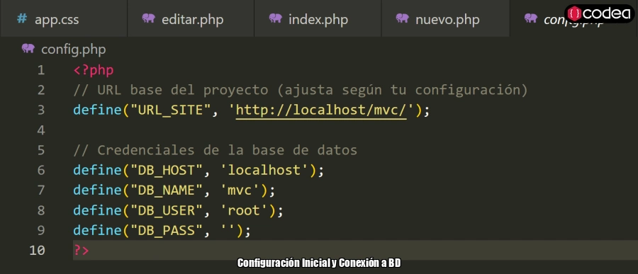 Configuración Inicial y Conexión a BD
