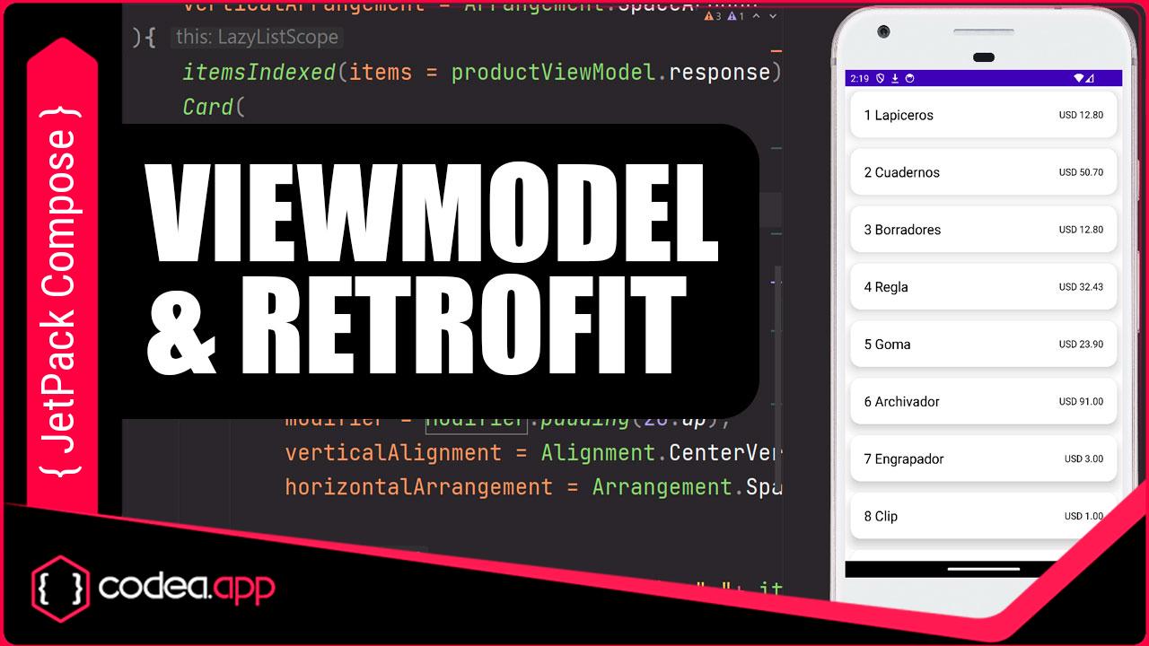 ViewModel usando Retrofit en una app Kotlin con JetPack Compose