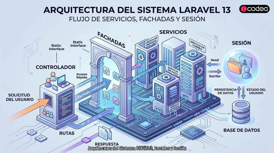 Arquitectura del Sistema: Services, Facades y Sesión