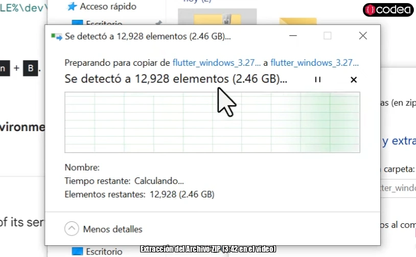 Extracción del Archivo ZIP (3:42 en el video)