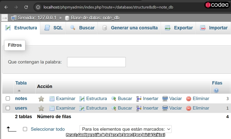 Paso 2: Configuración de la Base de Datos (Paso Inicial Crítico)