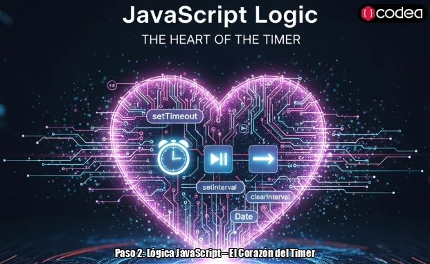 Paso 2: Lógica JavaScript – El Corazón del Timer