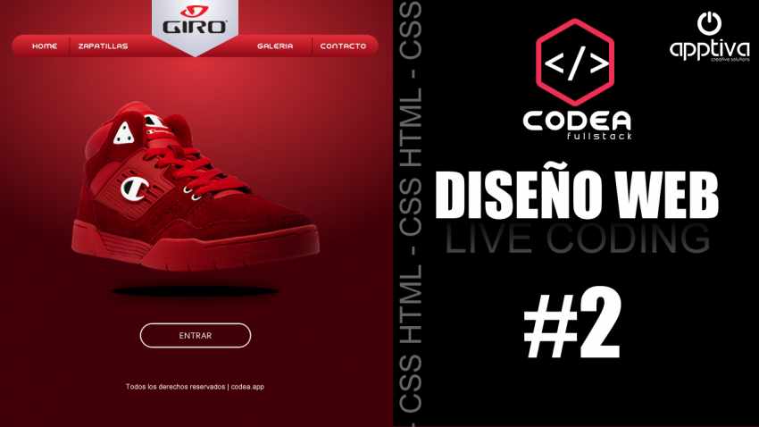 Diseño Web HTML + CSS para una tienda de zapatillas